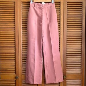Vintage Wide-Leg Pink High-Rise Trousers